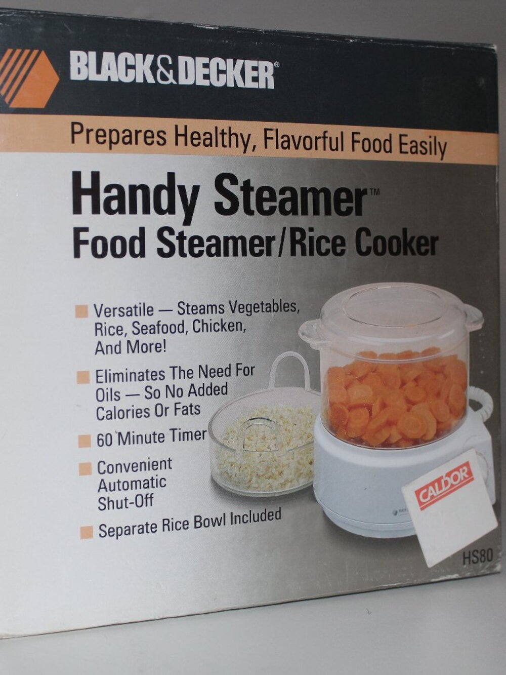 New/Sealed Box Black & Decker Handy Steamer/Food Steamer/Rice Cooker HS80